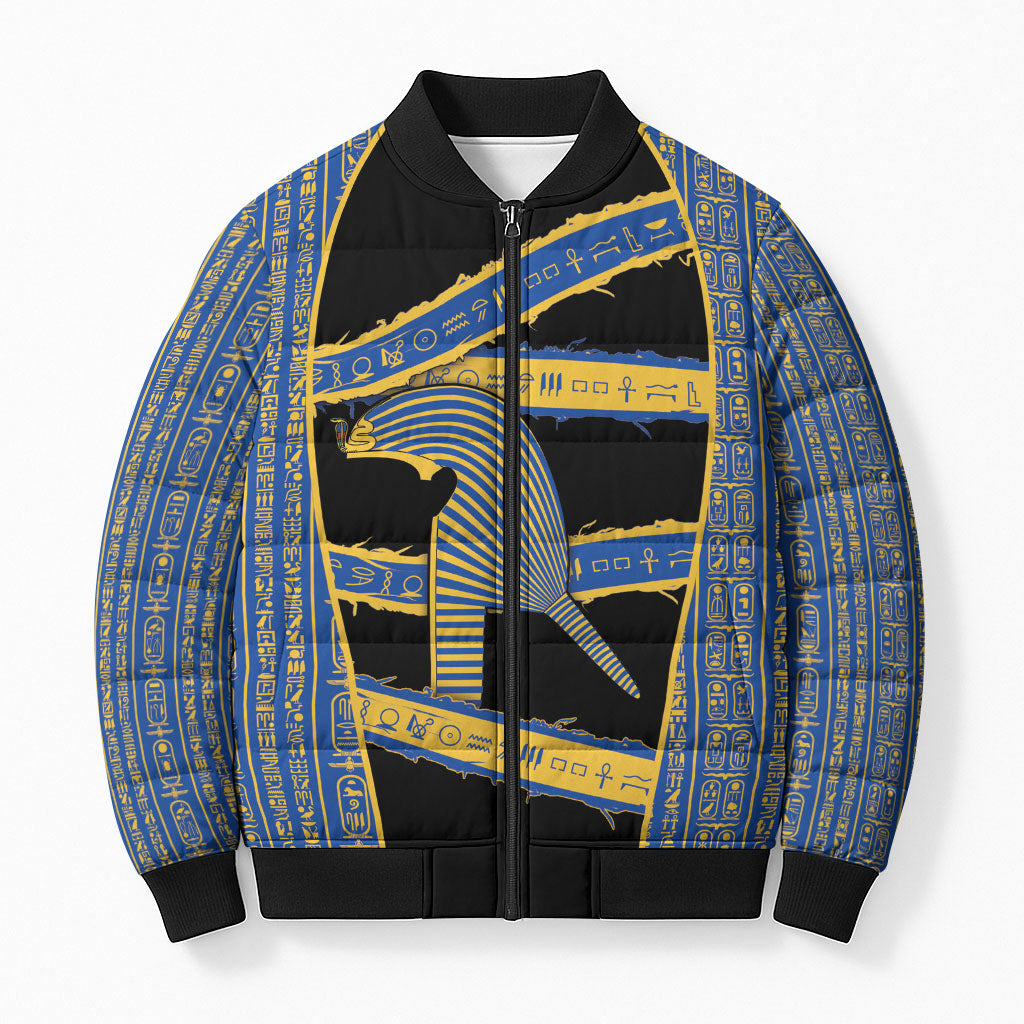 Egypt Nemyss Bomber Puffer Jacket Ancient Mythology Pharaoh Royal