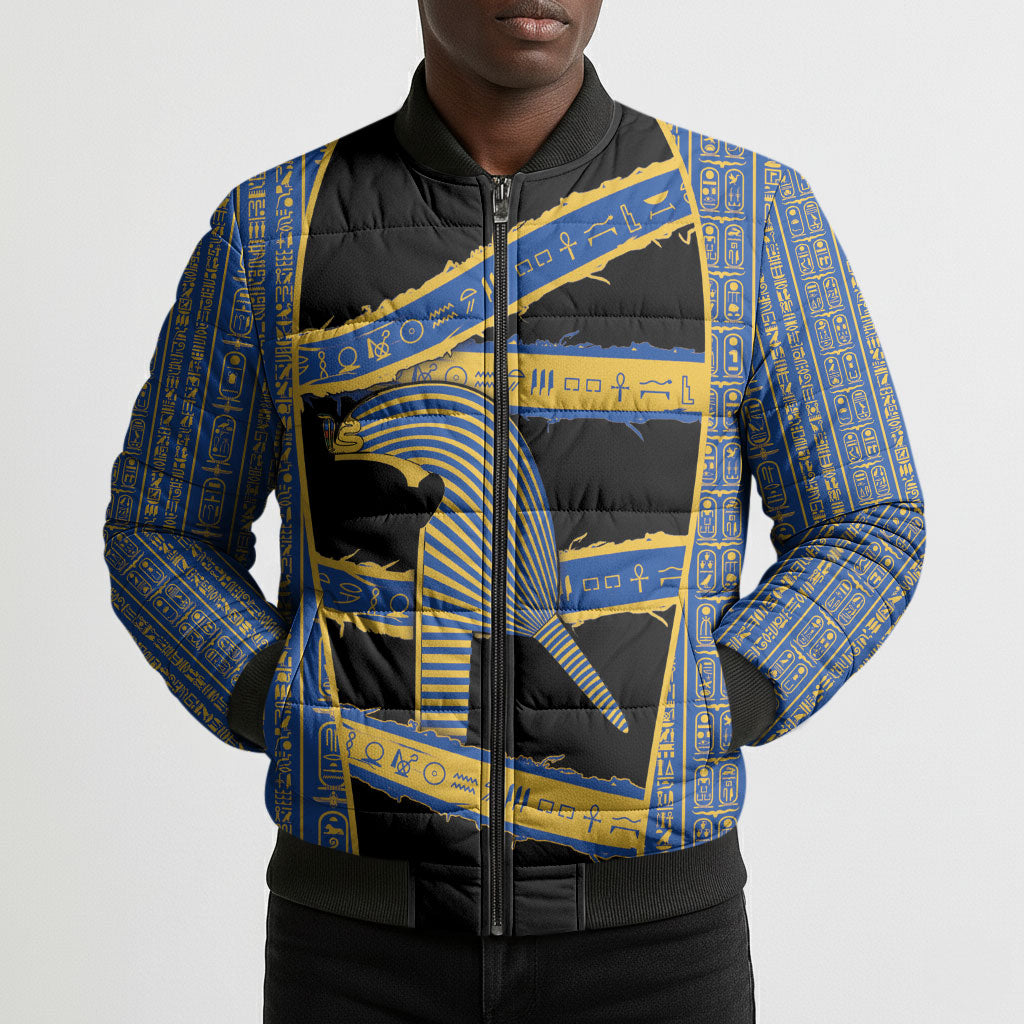 Egypt Nemyss Bomber Puffer Jacket Ancient Mythology Pharaoh Royal