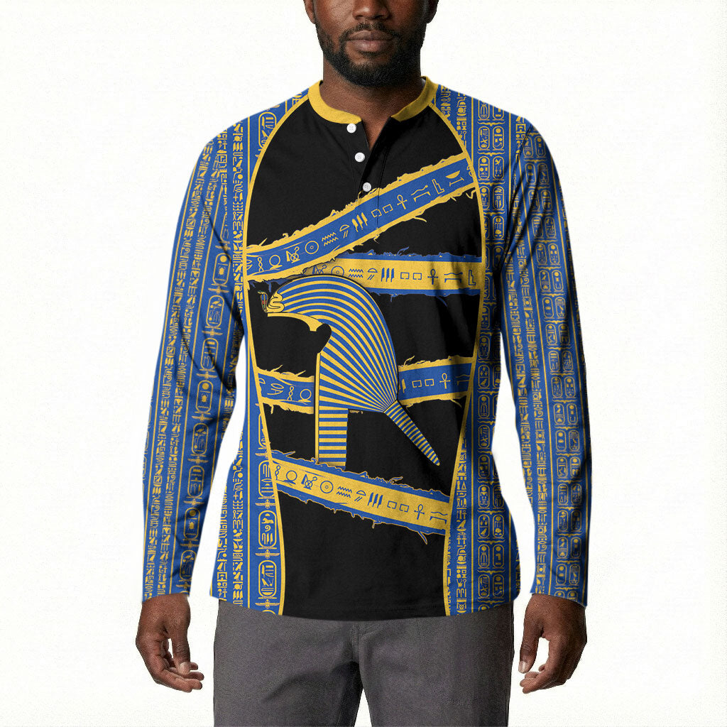 Egypt Nemyss Button Sweatshirt Ancient Mythology Pharaoh Royal
