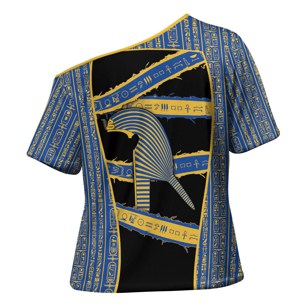 Egypt Nemyss Cross Shoulder Shirt Ancient Mythology Pharaoh Royal