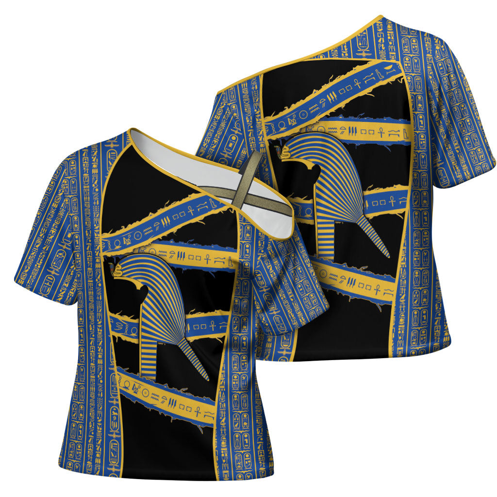 Egypt Nemyss Cross Shoulder Shirt Ancient Mythology Pharaoh Royal