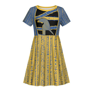 Egypt Nemyss Kid Short Sleeve Dress Ancient Mythology Pharaoh Royal