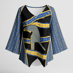 Egypt Nemyss Kimono Sleeve Blouse Ancient Mythology Pharaoh Royal