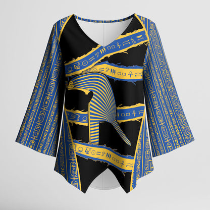 Egypt Nemyss Kimono Sleeve Blouse Ancient Mythology Pharaoh Royal