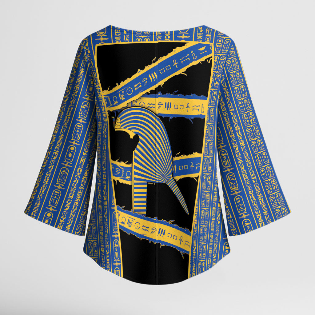 Egypt Nemyss Kimono Sleeve Blouse Ancient Mythology Pharaoh Royal