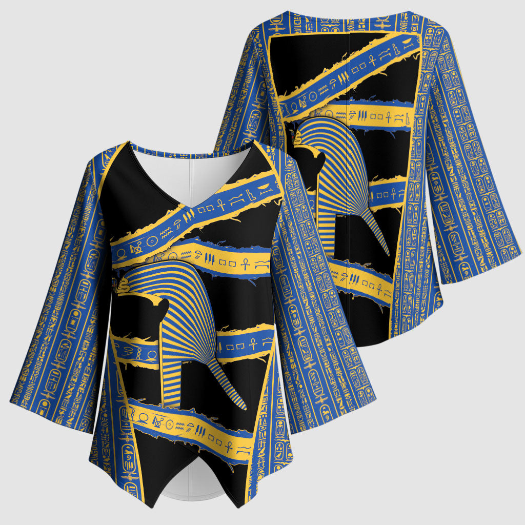 Egypt Nemyss Kimono Sleeve Blouse Ancient Mythology Pharaoh Royal