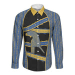Egypt Nemyss Long Sleeve Button Shirt Ancient Mythology Pharaoh Royal