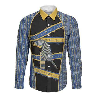 Egypt Nemyss Long Sleeve Button Shirt Ancient Mythology Pharaoh Royal