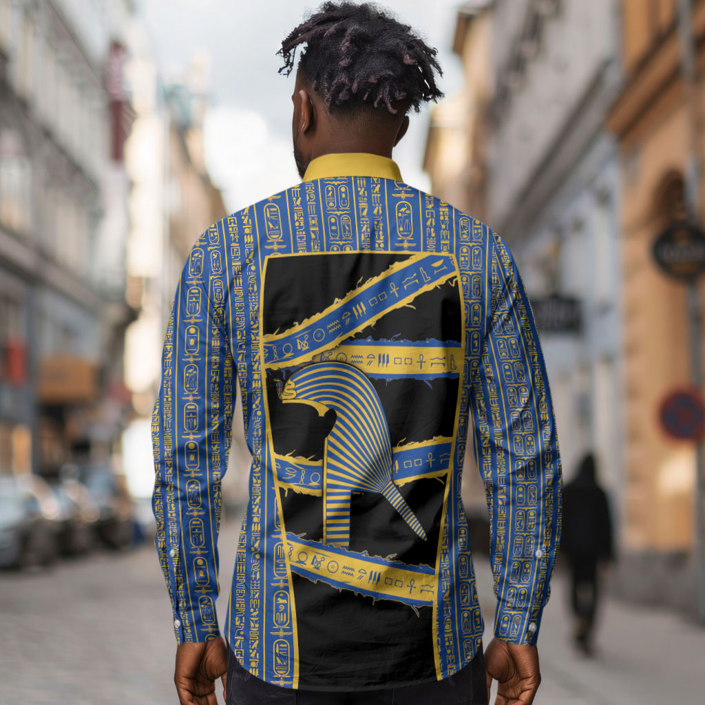 Egypt Nemyss Long Sleeve Button Shirt Ancient Mythology Pharaoh Royal