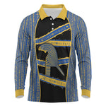 Egypt Nemyss Long Sleeve Polo Shirt Ancient Mythology Pharaoh Royal