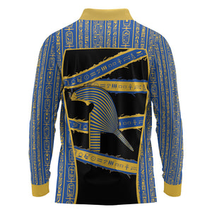 Egypt Nemyss Long Sleeve Polo Shirt Ancient Mythology Pharaoh Royal