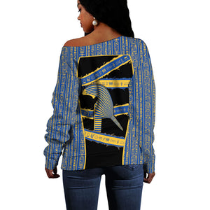 Egypt Nemyss Off Shoulder Sweater Ancient Mythology Pharaoh Royal