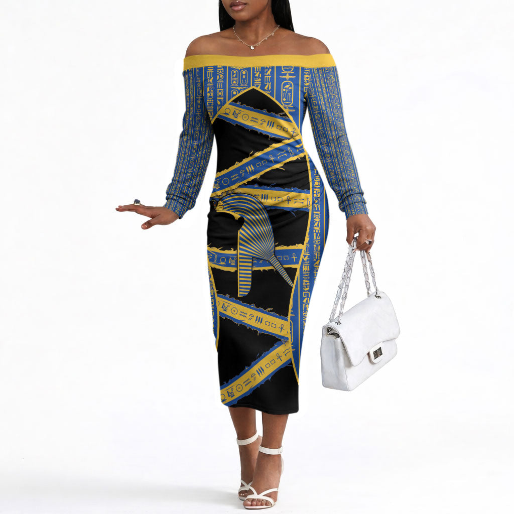 Egypt Nemyss Off The Shoulder Long Sleeve Dress Ancient Mythology Pharaoh Royal