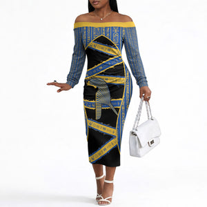 Egypt Nemyss Off The Shoulder Long Sleeve Dress Ancient Mythology Pharaoh Royal