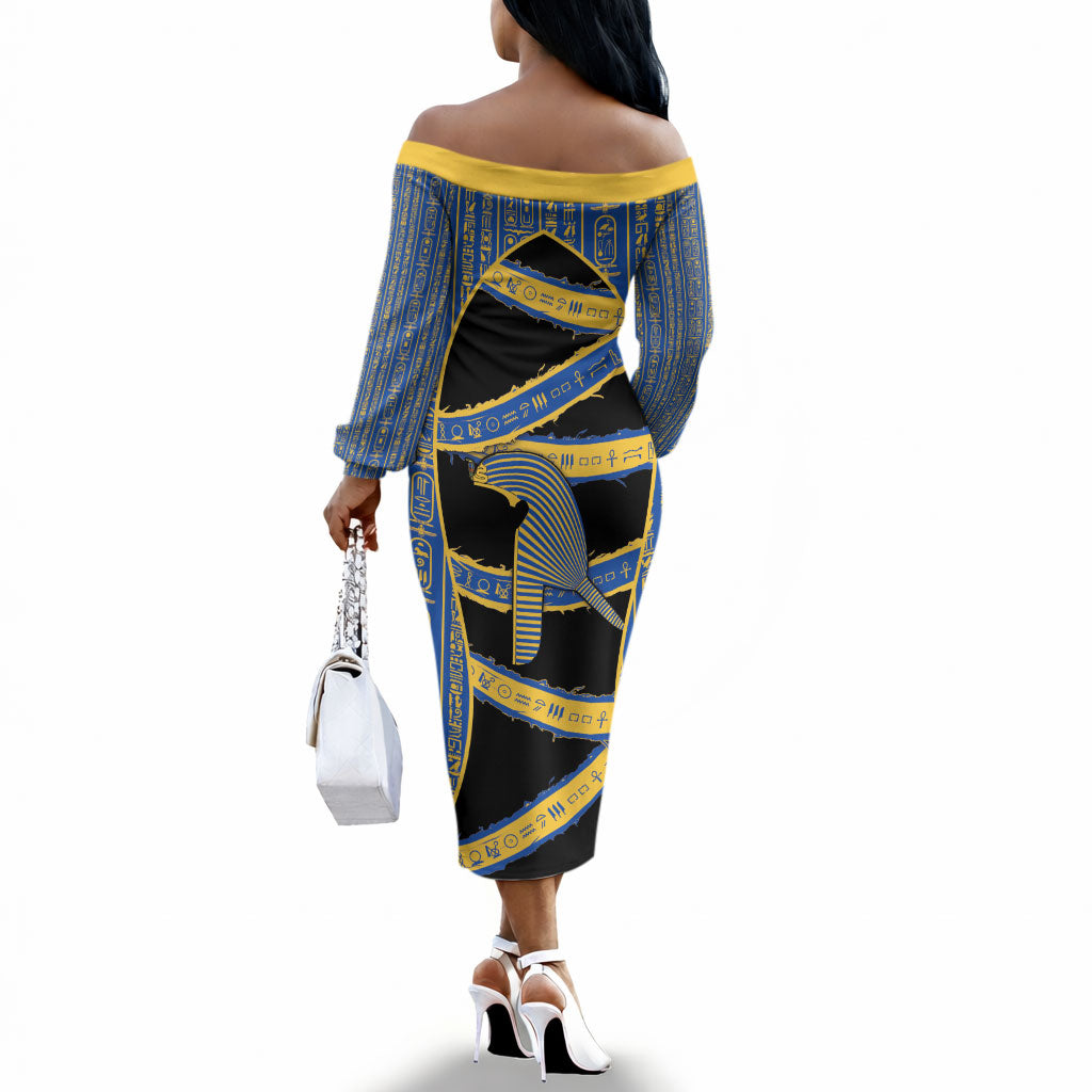 Egypt Nemyss Off The Shoulder Long Sleeve Dress Ancient Mythology Pharaoh Royal