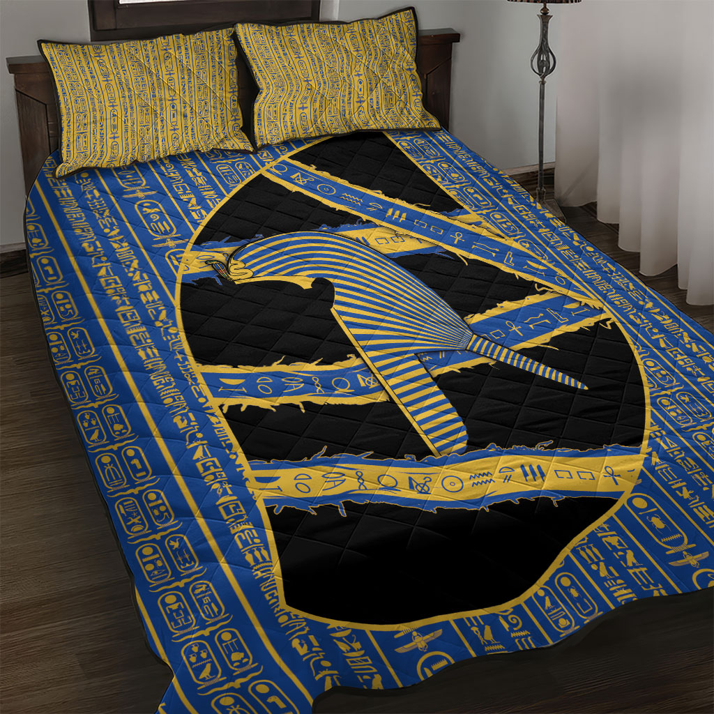Egypt Nemyss Quilt Bed Set Ancient Mythology Pharaoh Royal