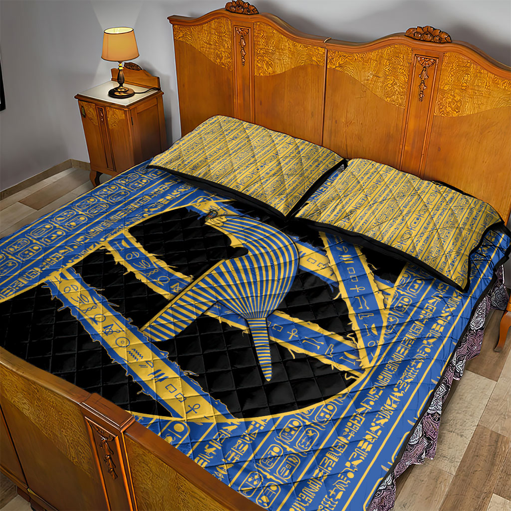 Egypt Nemyss Quilt Bed Set Ancient Mythology Pharaoh Royal