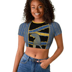 Egypt Nemyss Raglan Cropped T shirt Ancient Mythology Pharaoh Royal
