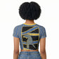 Egypt Nemyss Raglan Cropped T shirt Ancient Mythology Pharaoh Royal