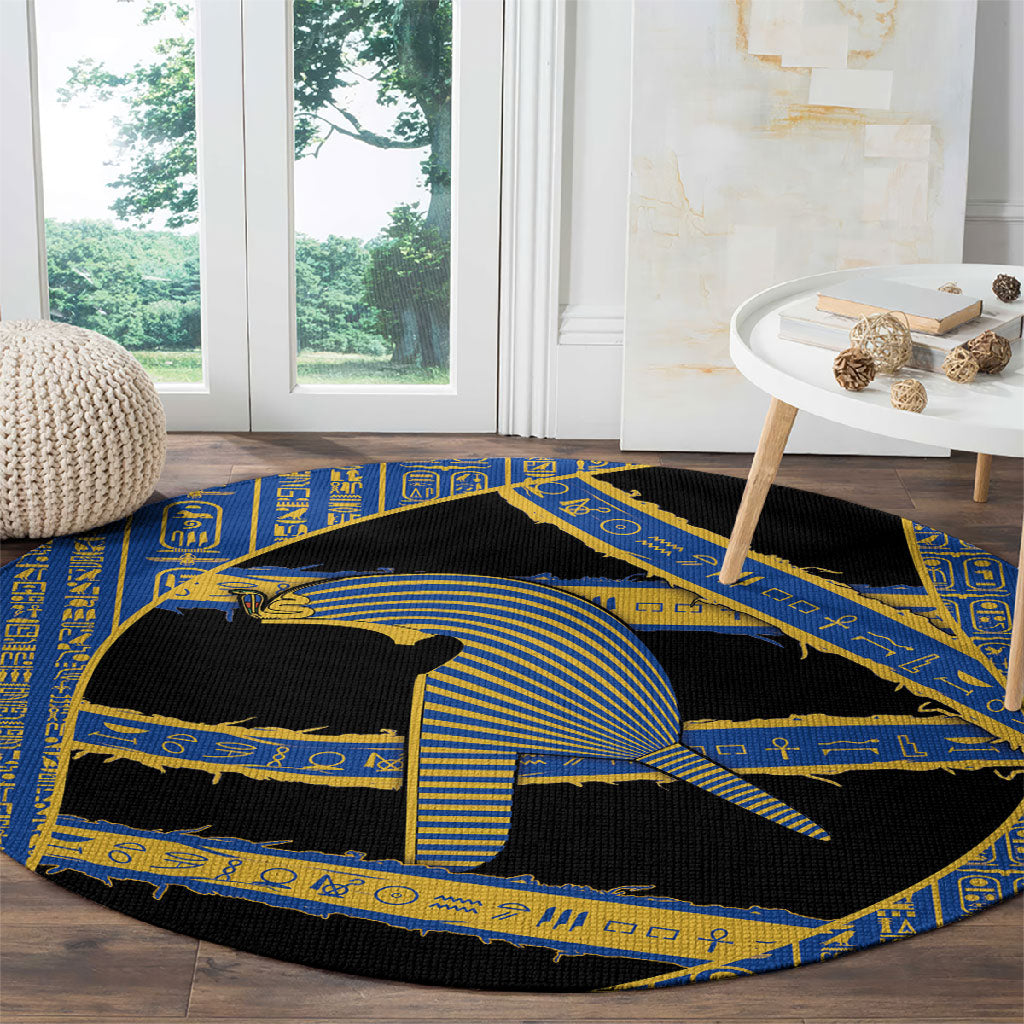 Egypt Nemyss Round Carpet Ancient Mythology Pharaoh Royal