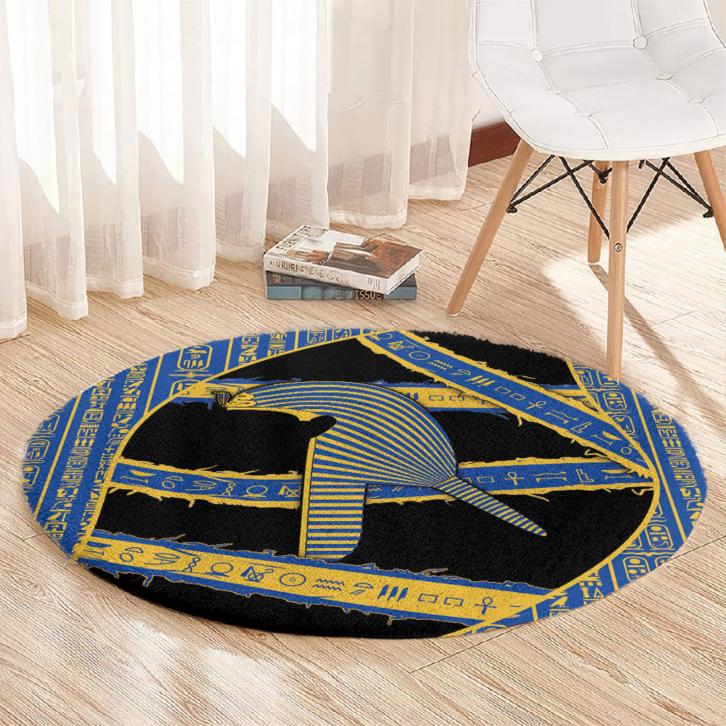 Egypt Nemyss Round Carpet Ancient Mythology Pharaoh Royal
