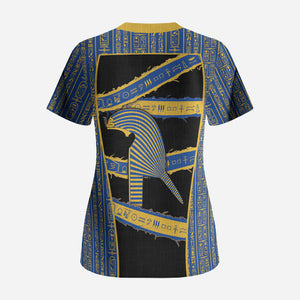 Egypt Nemyss Scrub Top Ancient Mythology Pharaoh Royal