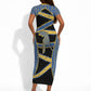 Egypt Nemyss Short Sleeve Bodycon Dress Ancient Mythology Pharaoh Royal