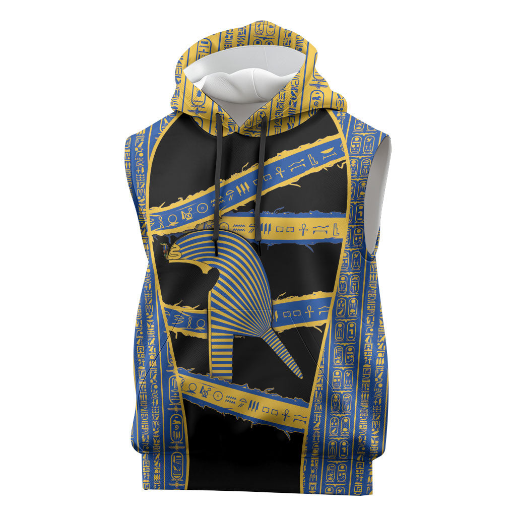Egypt Nemyss Sleeveless Hoodie Ancient Mythology Pharaoh Royal