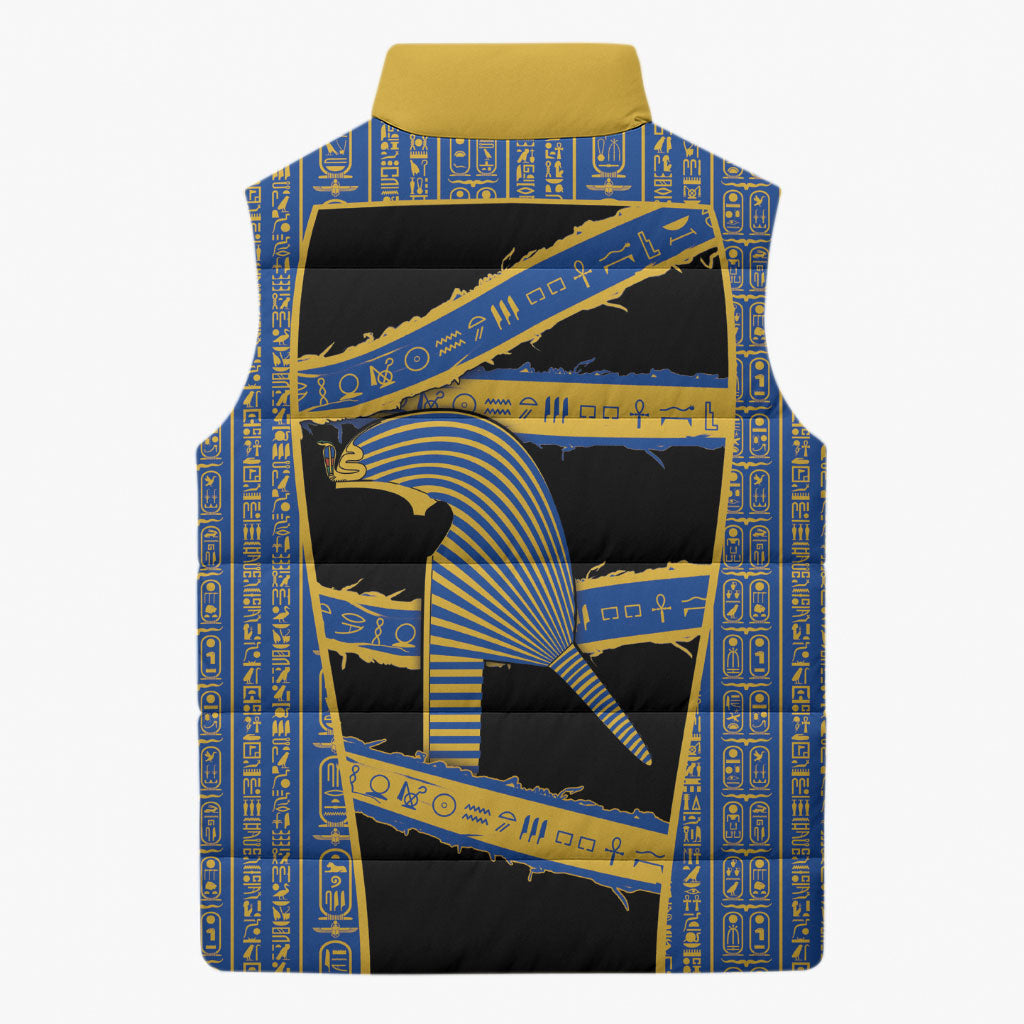 Egypt Nemyss Sleeveless Puffer Jacket Ancient Mythology Pharaoh Royal