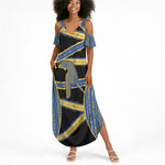 Egypt Nemyss Summer Maxi Dress Ancient Mythology Pharaoh Royal