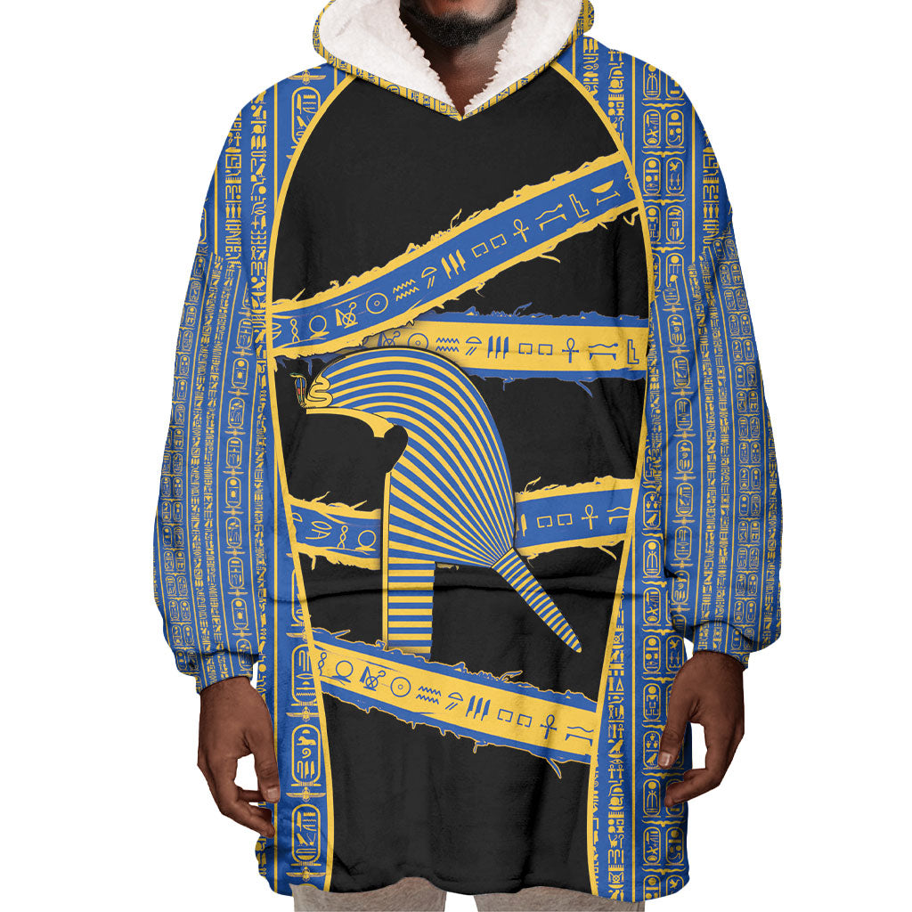 Egypt Nemyss Wearable Blanket Hoodie Ancient Mythology Pharaoh Royal