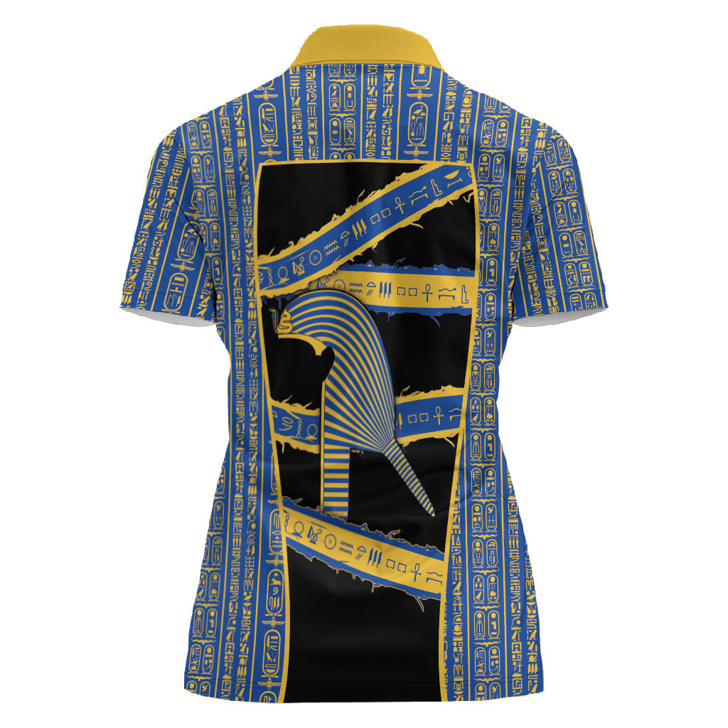 Egypt Nemyss Women Polo Shirt Ancient Mythology Pharaoh Royal