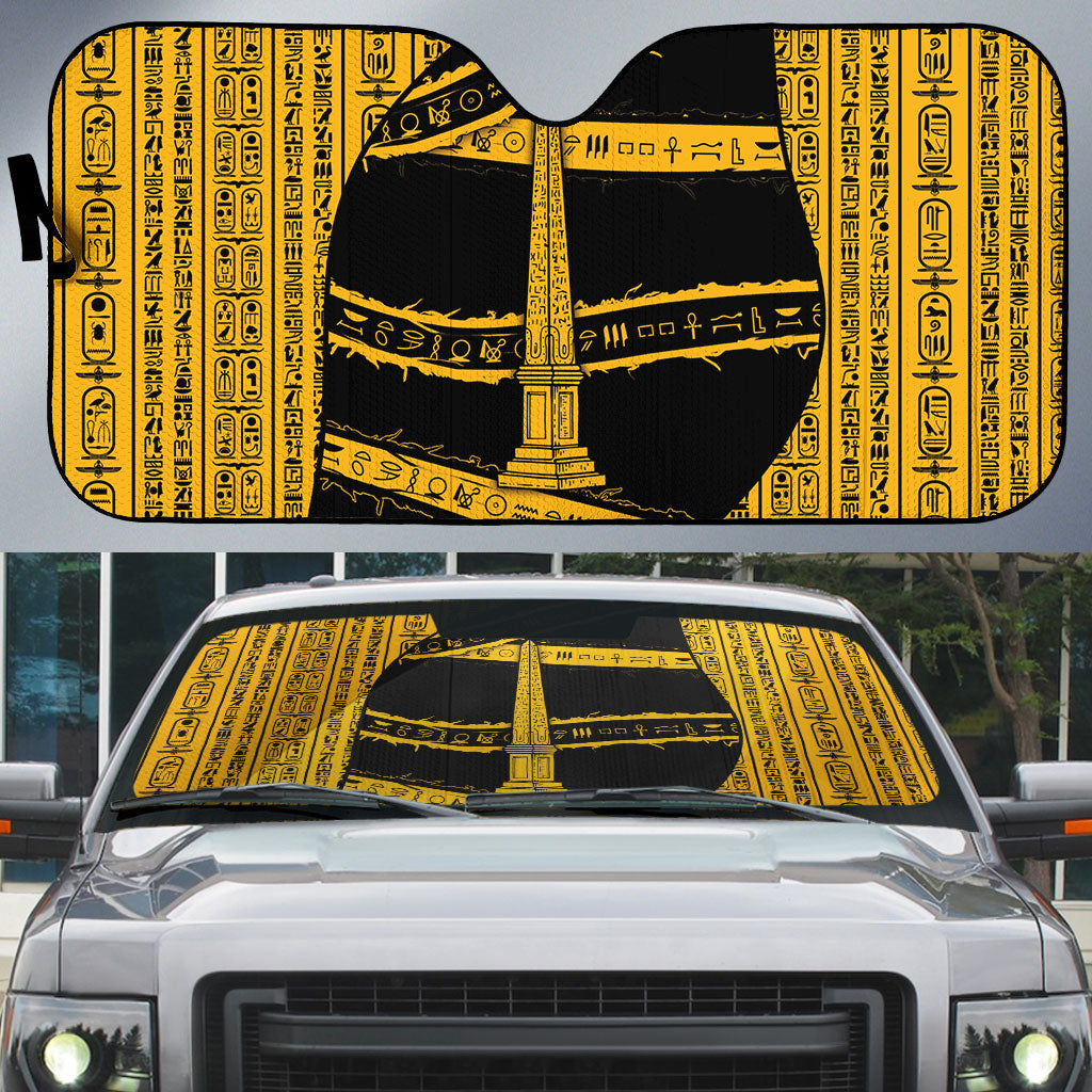 Egypt Obelisk Auto Sun Shade Ancient Mythology Sacred Sun Pillar