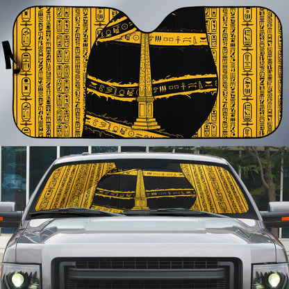 Egypt Obelisk Auto Sun Shade Ancient Mythology Sacred Sun Pillar