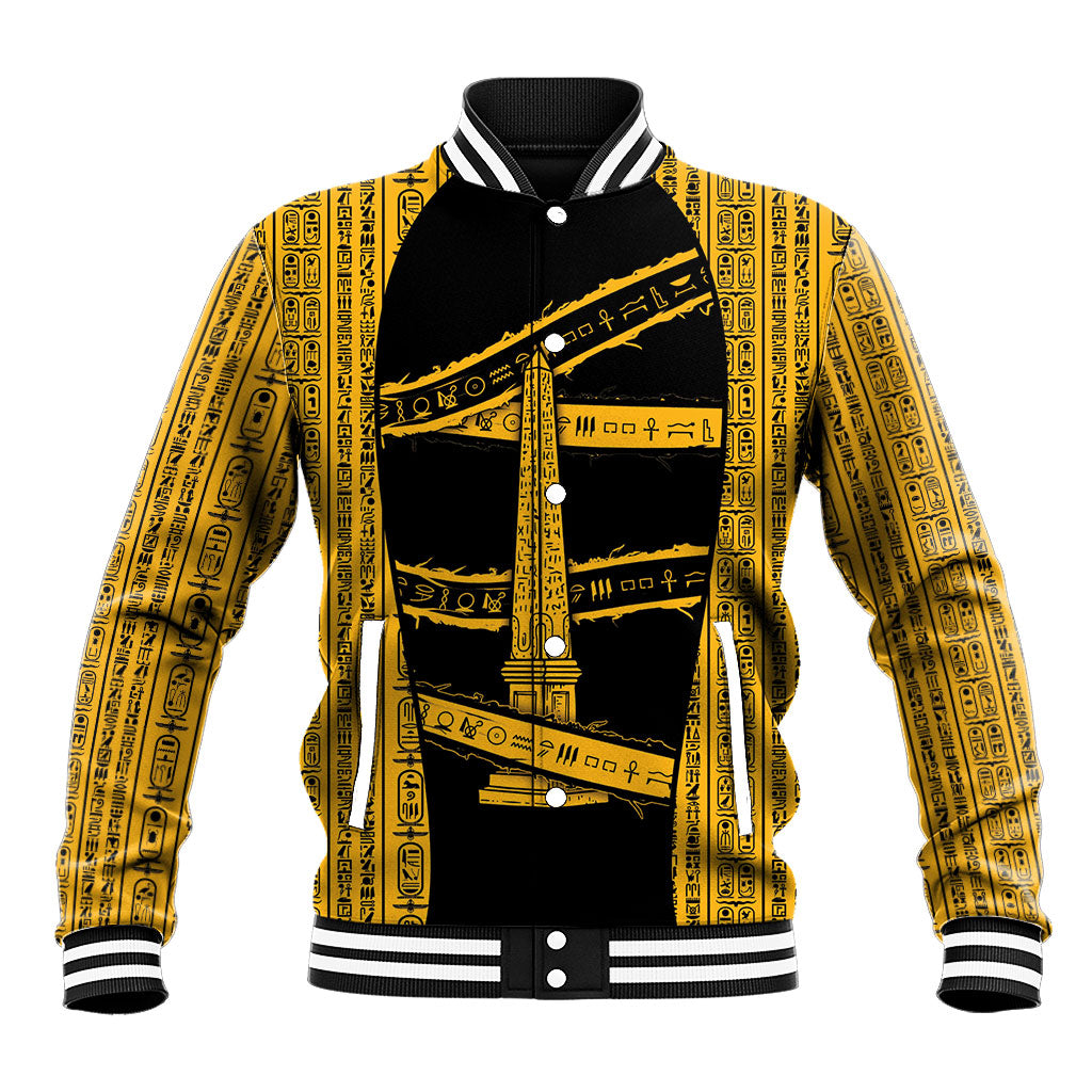 Egypt Obelisk Baseball Jacket Ancient Mythology Sacred Sun Pillar