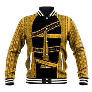 Egypt Obelisk Baseball Jacket Ancient Mythology Sacred Sun Pillar
