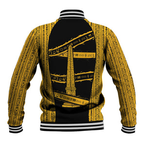 Egypt Obelisk Baseball Jacket Ancient Mythology Sacred Sun Pillar