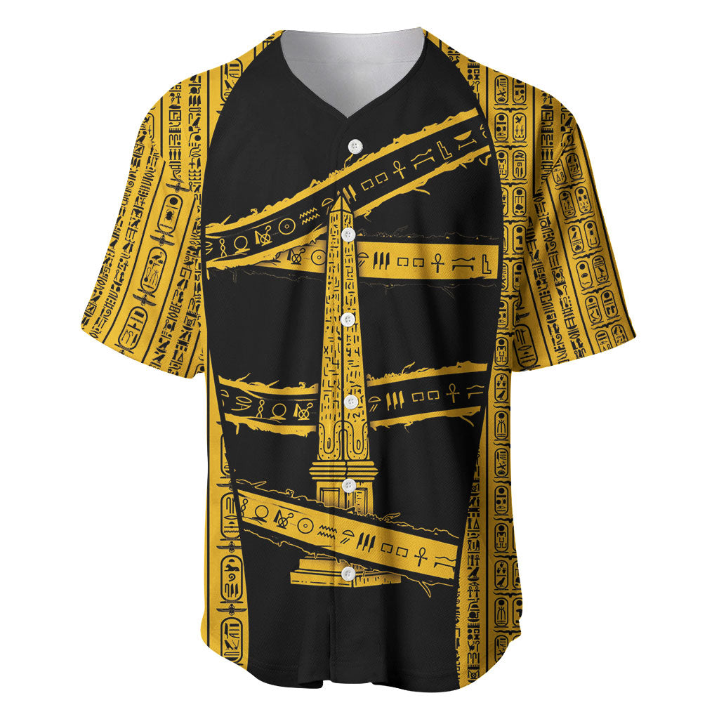 Egypt Obelisk Baseball Jersey Ancient Mythology Sacred Sun Pillar