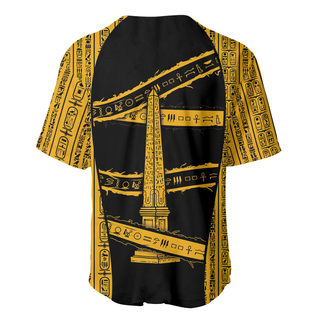 Egypt Obelisk Baseball Jersey Ancient Mythology Sacred Sun Pillar