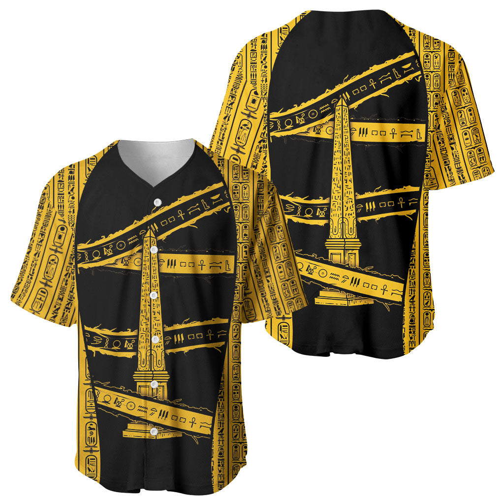 Egypt Obelisk Baseball Jersey Ancient Mythology Sacred Sun Pillar