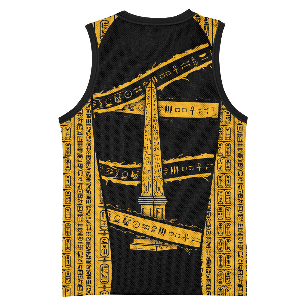 Egypt Obelisk Basketball Jersey Ancient Mythology Sacred Sun Pillar