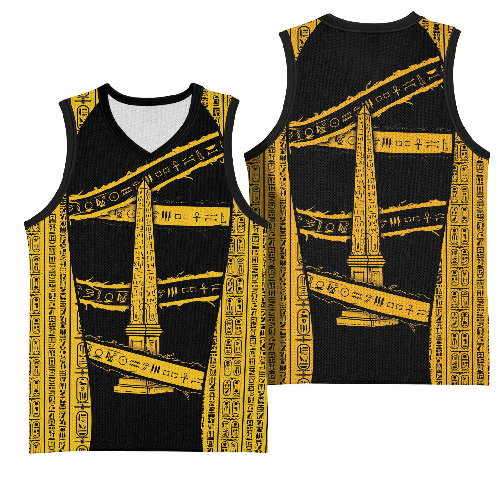 Egypt Obelisk Basketball Jersey Ancient Mythology Sacred Sun Pillar