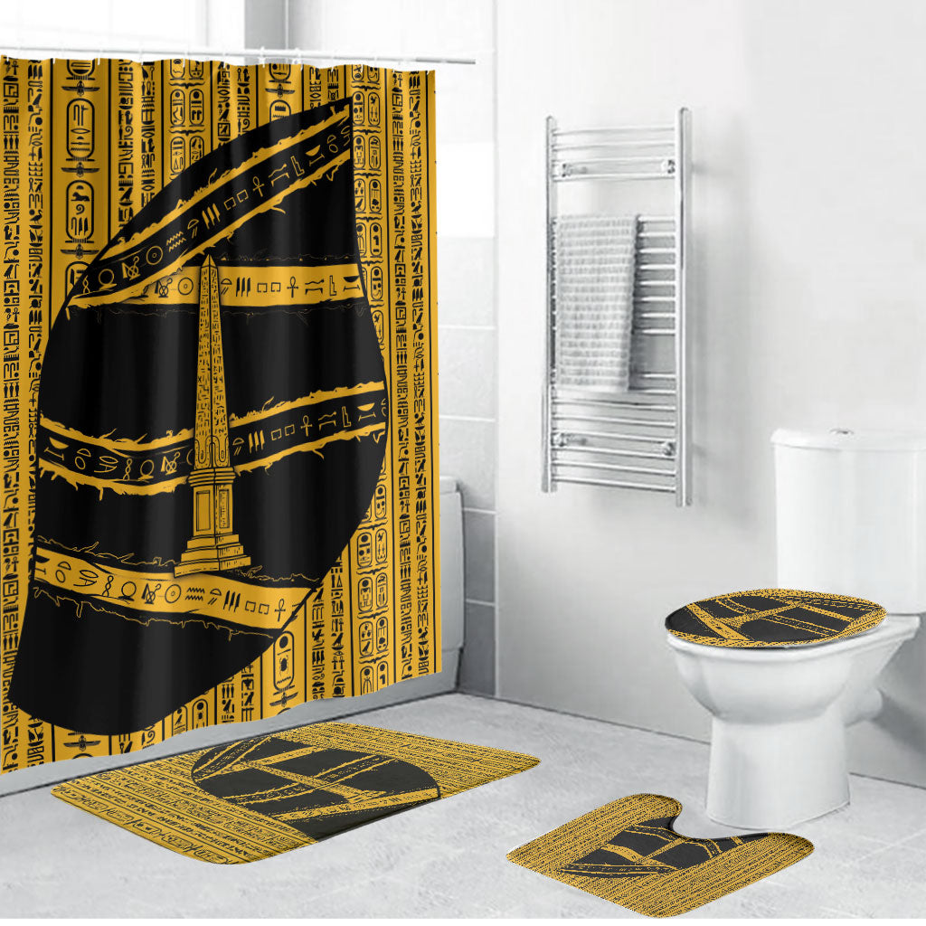 Egypt Obelisk Bathroom Set Ancient Mythology Sacred Sun Pillar