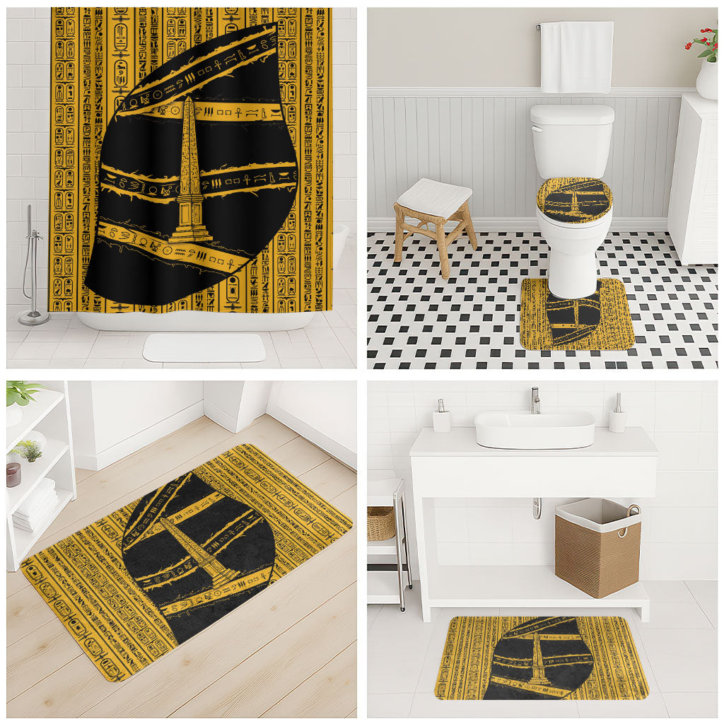 Egypt Obelisk Bathroom Set Ancient Mythology Sacred Sun Pillar