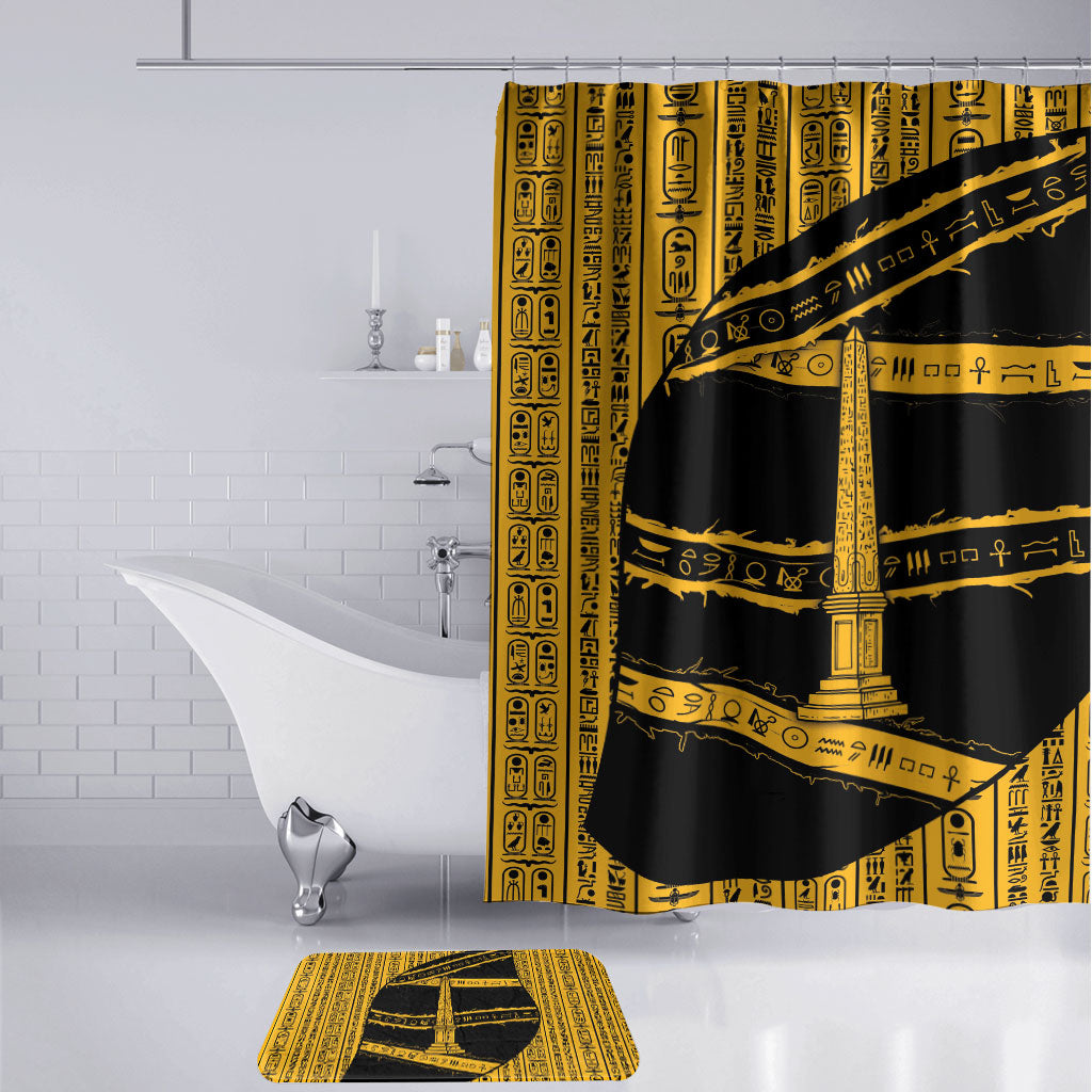 Egypt Obelisk Bathroom Set Ancient Mythology Sacred Sun Pillar