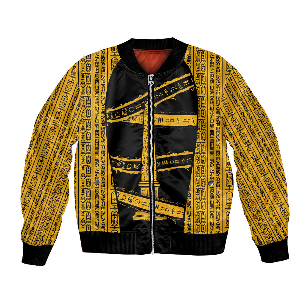Egypt Obelisk Bomber Jacket Ancient Mythology Sacred Sun Pillar