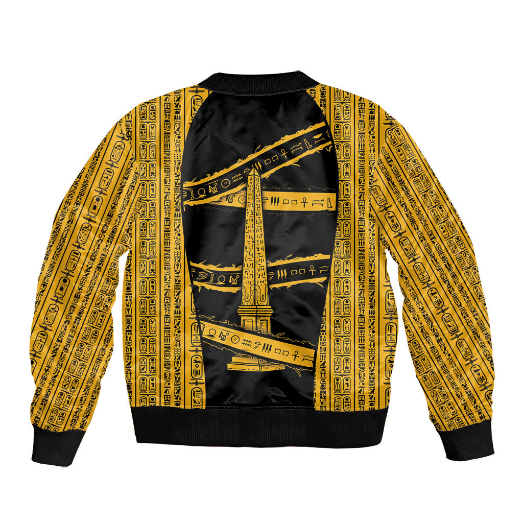 Egypt Obelisk Bomber Jacket Ancient Mythology Sacred Sun Pillar