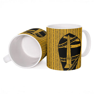 Egypt Obelisk Ceramic Mug Ancient Mythology Sacred Sun Pillar