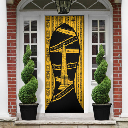Egypt Obelisk Door Cover Ancient Mythology Sacred Sun Pillar