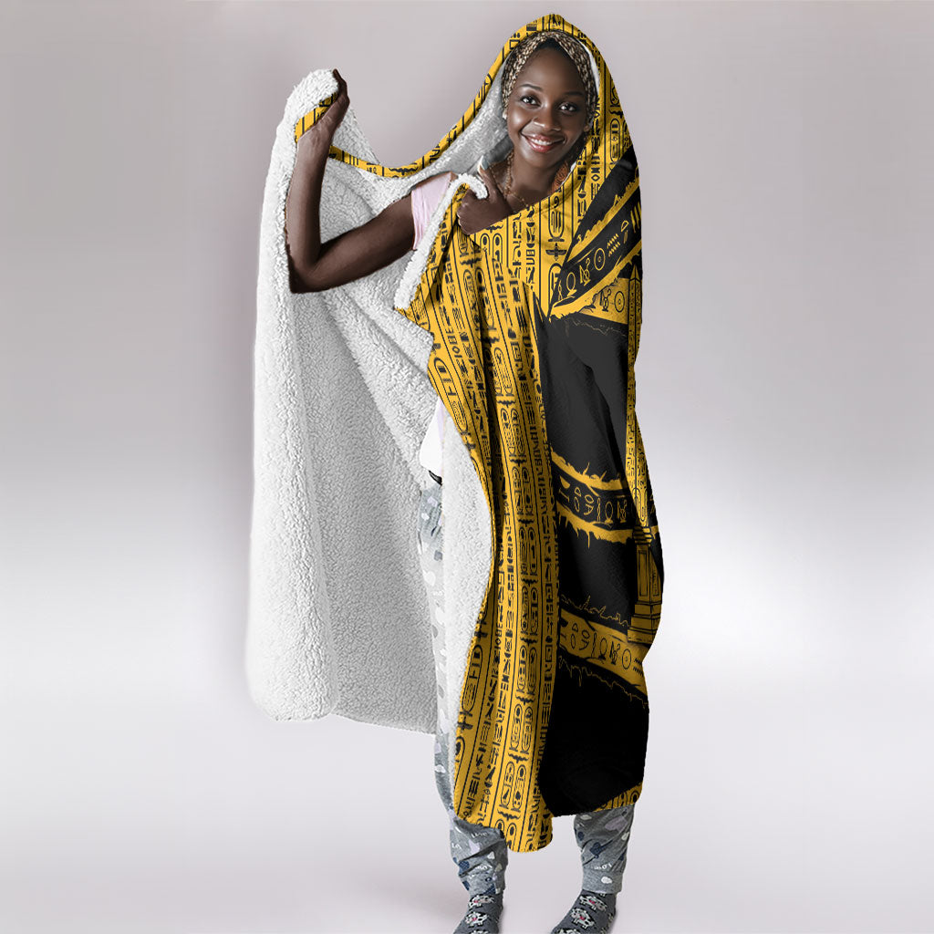 Egypt Obelisk Hooded Blanket Ancient Mythology Sacred Sun Pillar